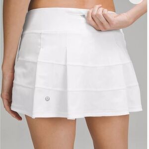 Lululemon White Pace Rival Mid Rise Skirt